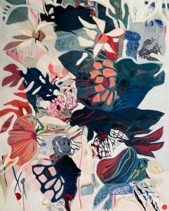 Bouquet 12: Abstract Flowers Painting Nathalie Maquet SOLD