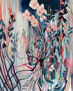 Bouquet 18: Abstract Flowers Painting Nathalie Maquet