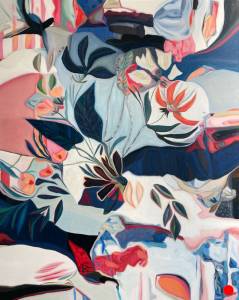 Bouquet 2: Abstract Flowers Painting Nathalie Maquet SOLD