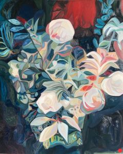 Bouquet 21: Abstract Flowers Painting Nathalie Maquet SOLD