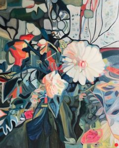 Bouquet 22: Abstract Flowers Painting Nathalie Maquet SOLD