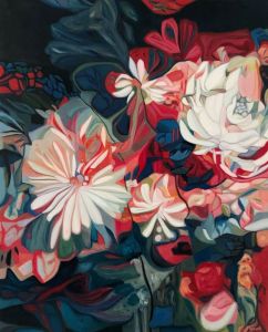 Bouquet 23: Abstract Flowers Painting Nathalie Maquet