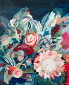 Bouquet 29: Abstract Flowers Painting Nathalie Maquet SOLD