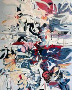 Bouquet 3: Abstract Flowers Painting Nathalie Maquet
