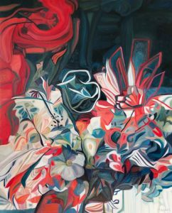 Bouquet 35: Abstract Flowers Painting Nathalie Maquet
