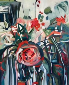 Bouquet 38: Abstract Flowers Painting Nathalie Maquet