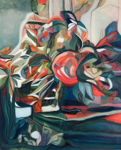 Bouquet 39: Abstract Flowers Painting Nathalie Maquet