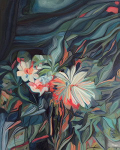 Bouquet 40: Abstract Flowers Painting Nathalie Maquet