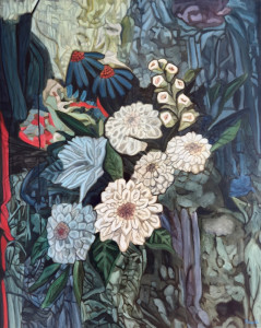 Bouquet 43: Abstract Flowers Painting Nathalie Maquet