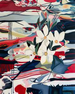 Bouquet 7: Abstract Flowers Painting Nathalie Maquet