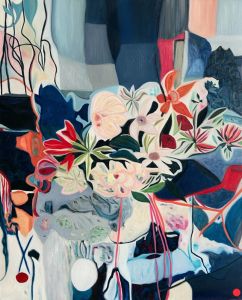 Bouquet 8: Abstract Flowers Painting Nathalie Maquet SOLD