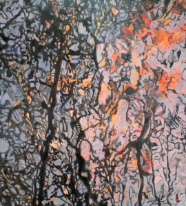 Brisée: Abstract Fractal Trees Painting Nathalie Maquet