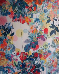 Bulle 2: Abstract Flowers Painting Nathalie Maquet