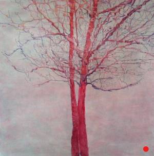 Couple: Abstract Trees Painting Nathalie Maquet SOLD
