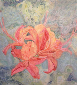 Eclatante: Abstract Flower Painting Nathalie Maquet