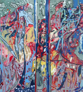 Fenêtre 2: Abstract Art Painting Nathalie Maquet SOLD