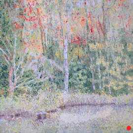 Luciole: Abstract Trees Landscape Painting Nathalie Maquet