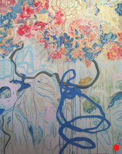 Ruban: Abstract Flower Painting Nathalie Maquet