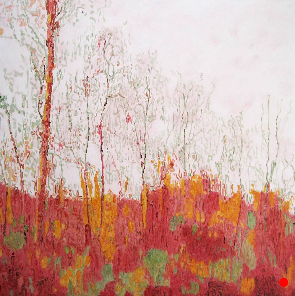 Rubicond: Abstract Trees Painting Nathalie Maquet SOLD