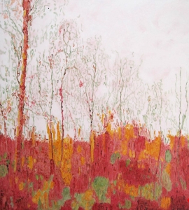 Rubicond: Abstract Trees Painting Nathalie Maquet SOLD
