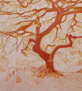 Untitled: Abstract Tree Painting Nathalie Maquet SOLD